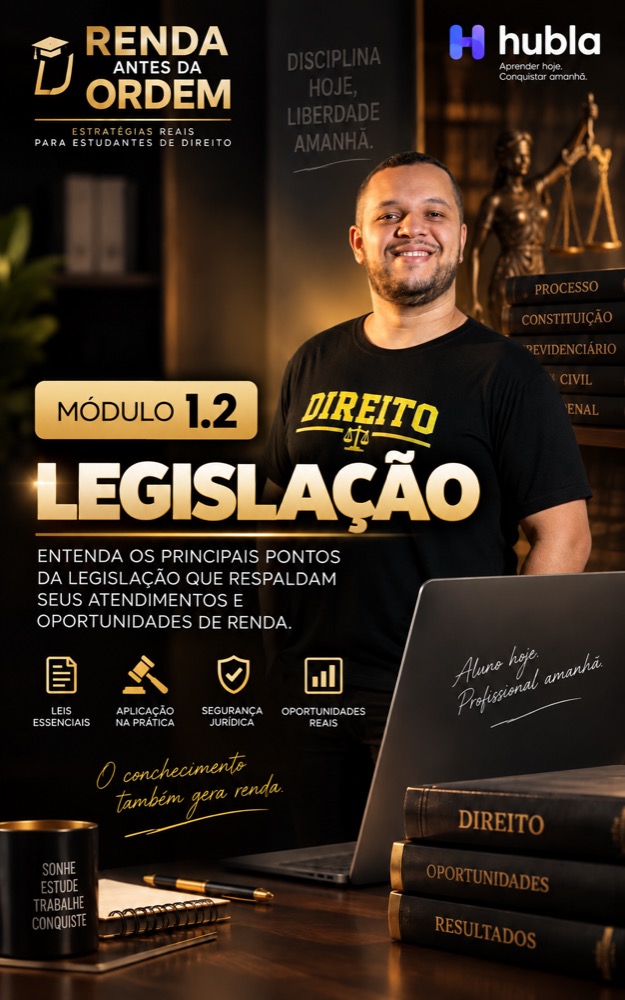 Capa do Módulo 1.2, Legislação