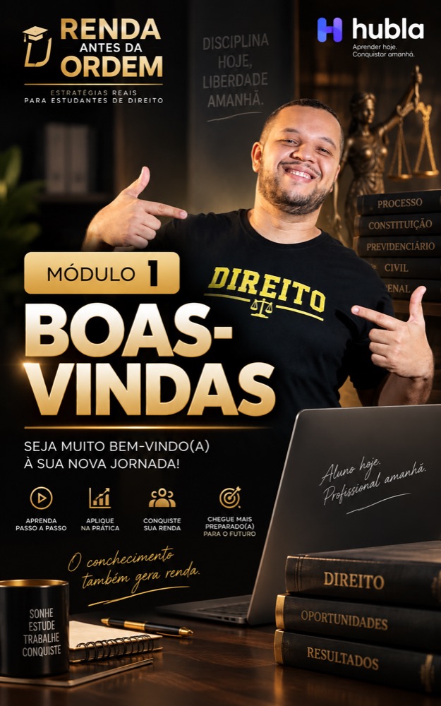 Capa do Módulo 1, Boas-vindas