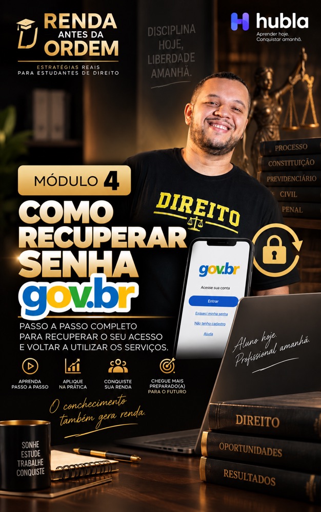 Capa do Módulo 4, Como recuperar senha gov.br